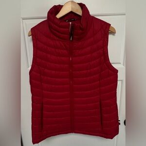 Tommy Hilfiger Cherry Red Quilted Vest